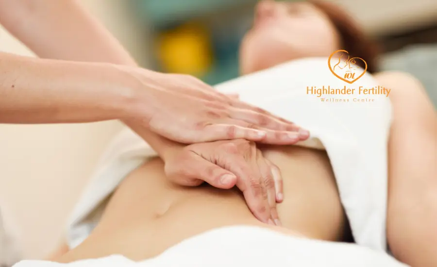 Woman Receiving Fertility Massage in Singapore