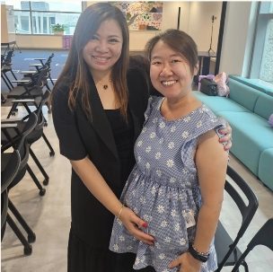 Jean – It’s been a while since we last met – She’s now six months pregnant